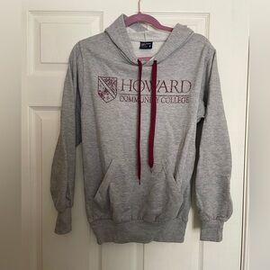 Howard Community College Gray and Maroon Men's Hoodie size small